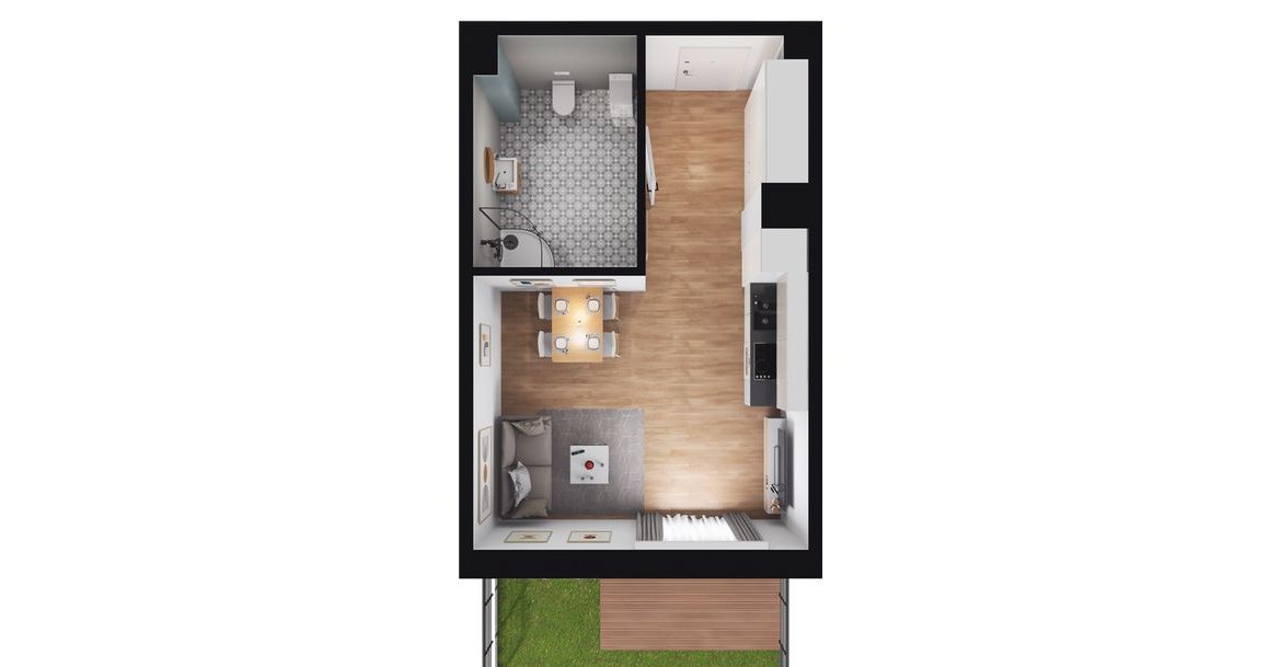 1-pokojowe mieszkanie 30m2 + ogródek Bez Prowizji