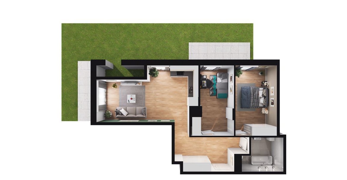 3-pokojowe mieszkanie 65m2 + ogródek Bez Prowizji