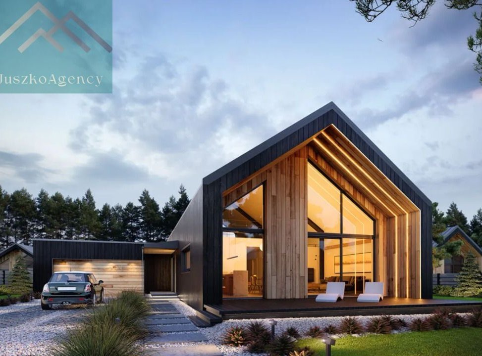 Domy w Różnowie.Stan surowy otwarty, duża działka