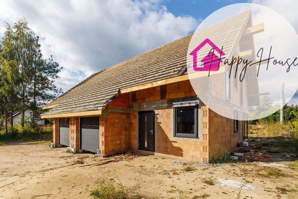 Bliźniak oddzielony garażami, rekuperacja