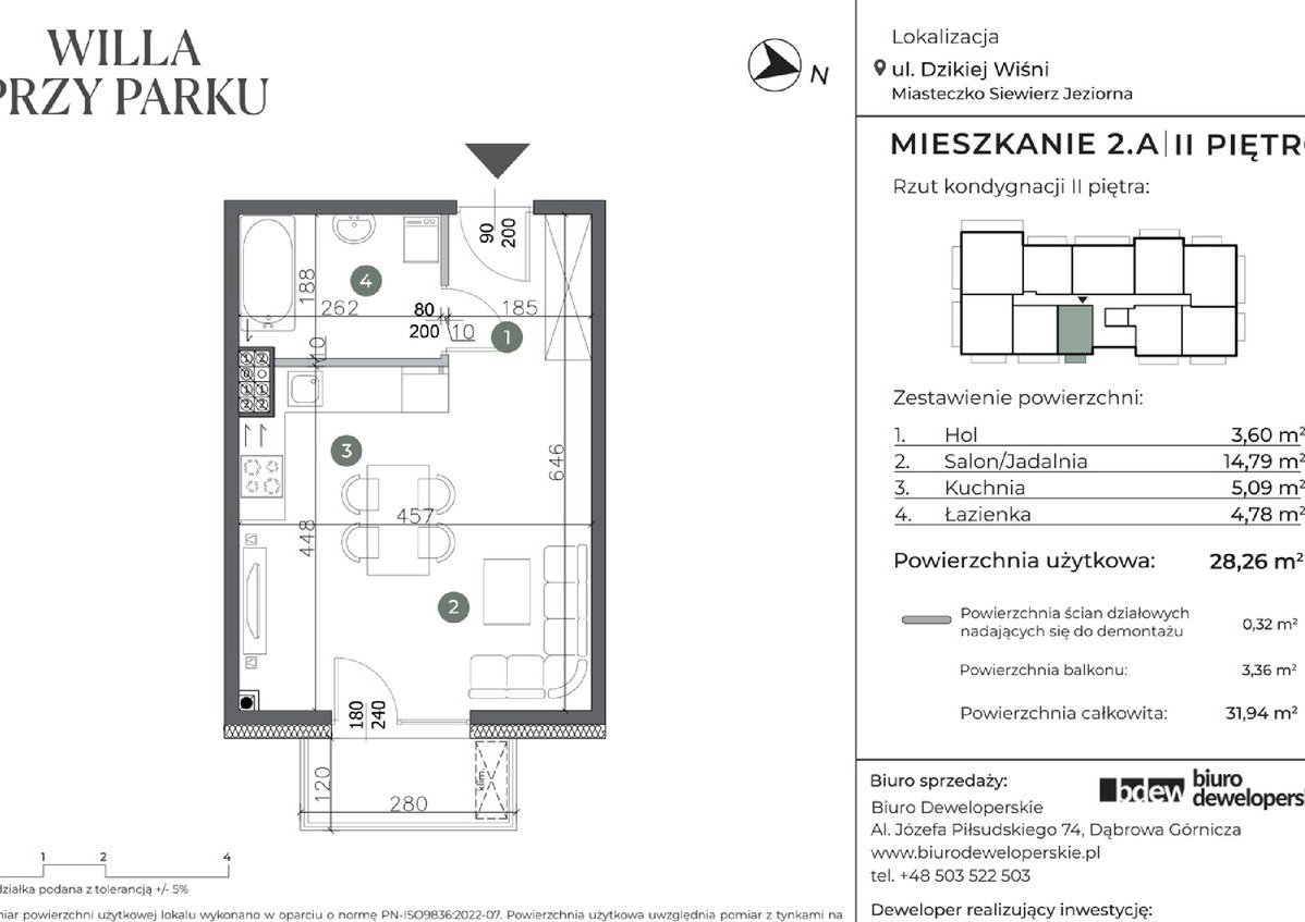 Willa Przy Parku | kawalerka | 2_A