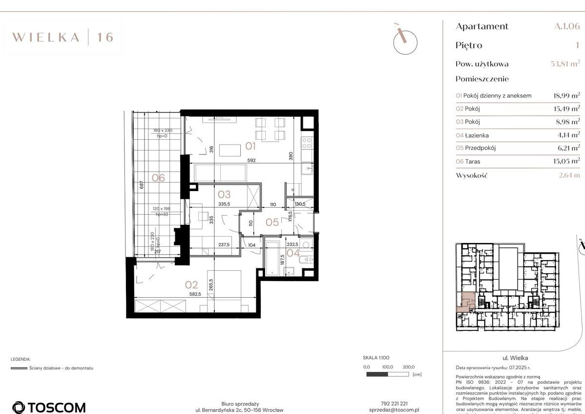 3-pokojowe mieszkanie 53m2 + taras Bez Pośredników