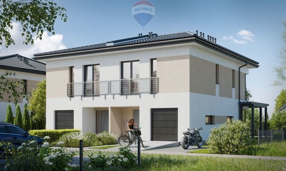 Nowoczesny dom bliźniak 2_2B w Łazach bez Pcc