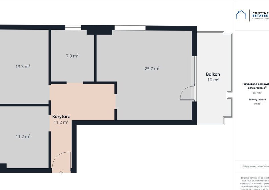 Idealne 68m2 w Centrum | Nowe | Balkon | 1p | nr 3