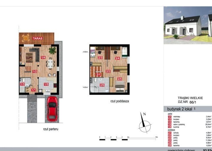 Dom bliźniak - Trąbki Wielkie