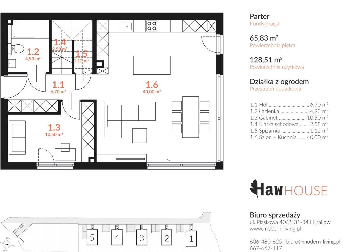 Dom wolnostojacy 128 mkw, ogród, 2 miejsca postojowe, DOM nr 5