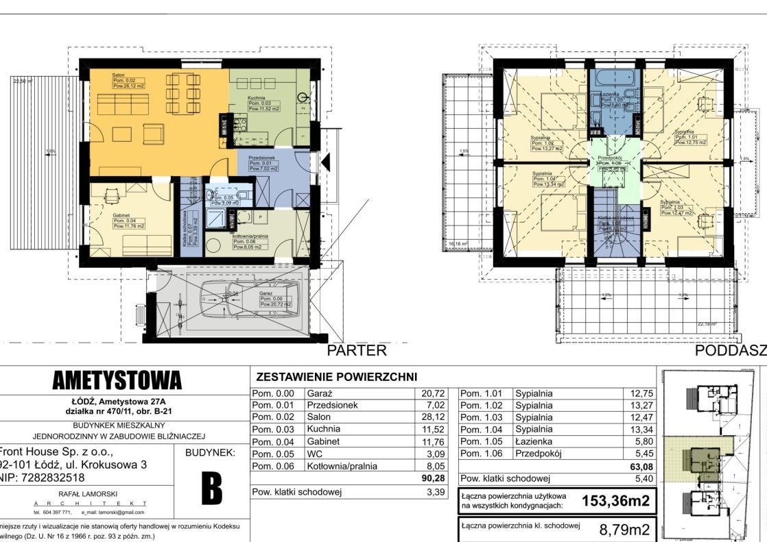 Nowoczesny bliźniak deweloperski na Rogach