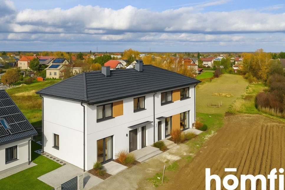 Bliźniak z elewacją i ogrodzeniem | Brak 2% Pcc