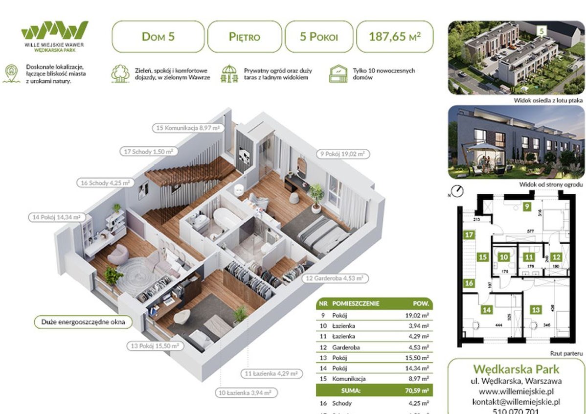 5-pokojowy dom 187m2 + ogródek Bez Pośredników