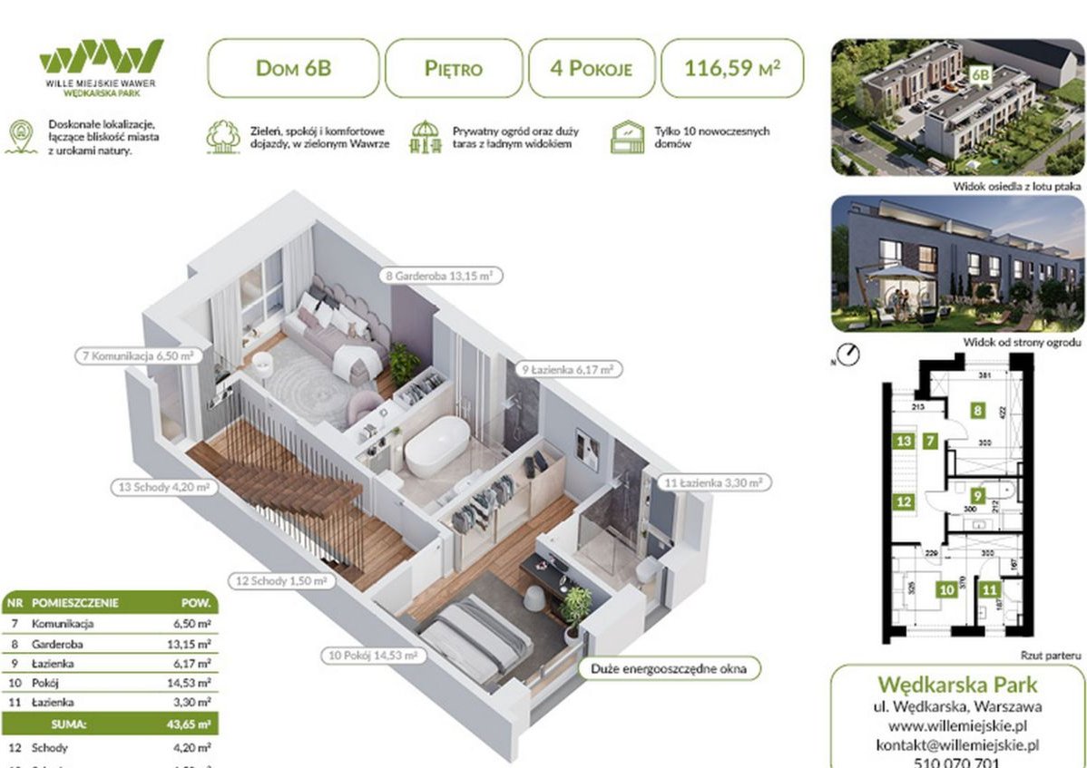 5-pokojowy dom 116m2 + ogródek Bezpośrednio