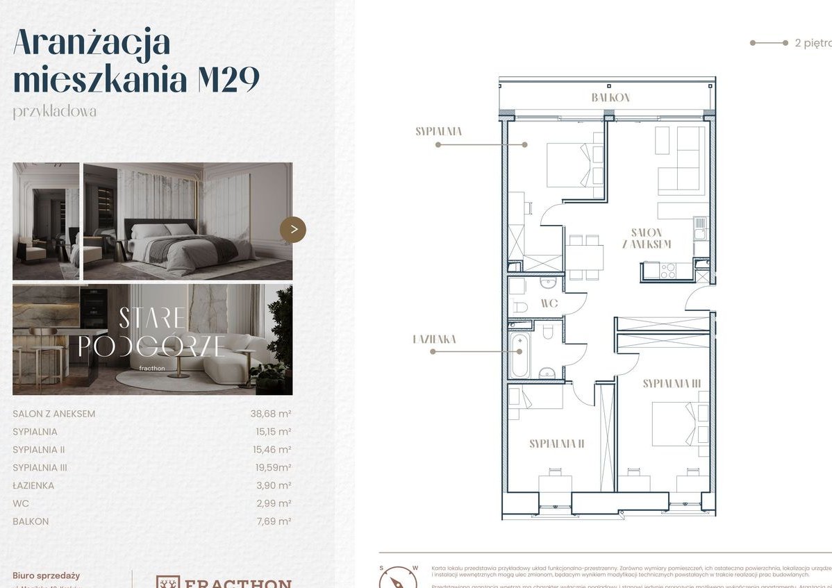 4-pokojowe mieszkanie 98m2 Bezpośrednio