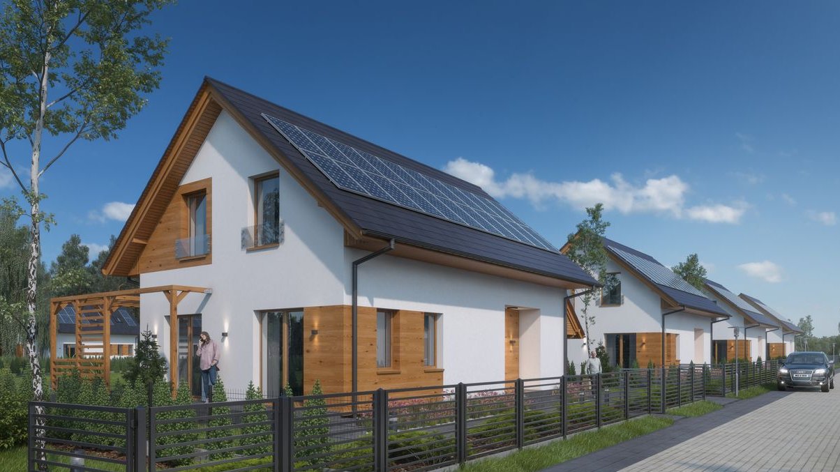 wykończony dom wolnostojący vis a vis LAS