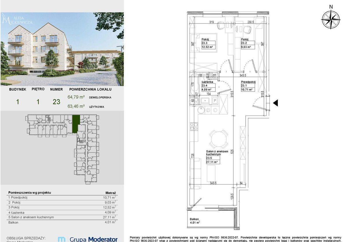 Nowe / 3 pokoje / Osielsko / Hala garażowa