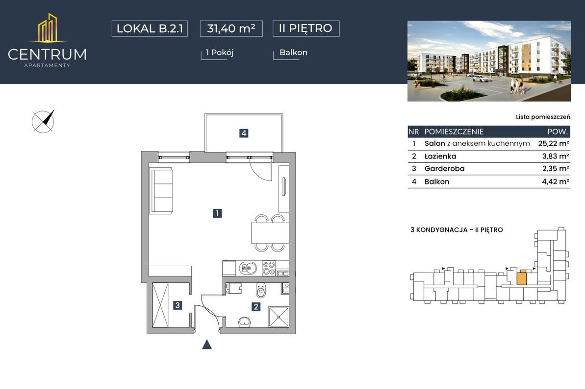 Centrum_MAŁE_idealne dla singla lub pary!