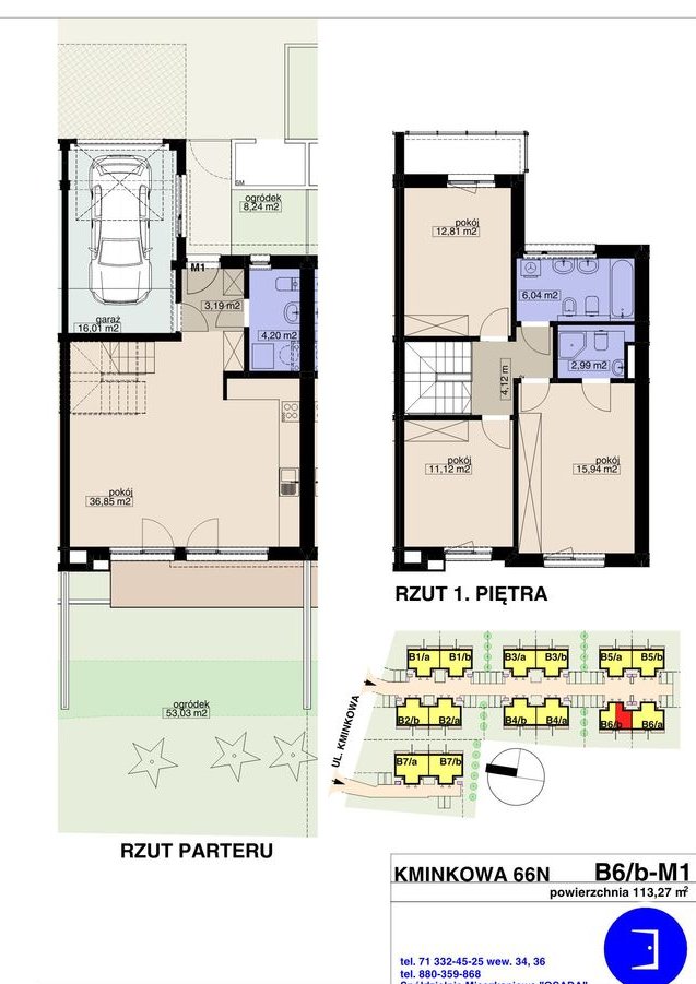 Segment B6/b/M1 - domy Kminkowa