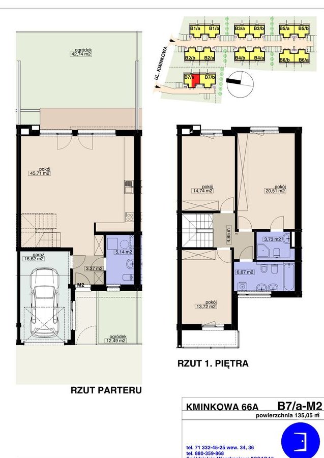 Segment B7/a/M2 - domy Kminkowa