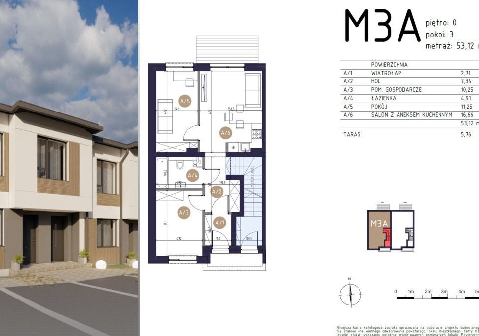 53m2 - 3 pokoje! Ogród! ul. Wieniawskiego
