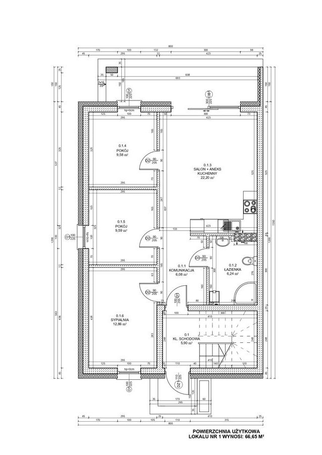 Mieszkania w Wolsztynie ul: Kiełpińska 68m2