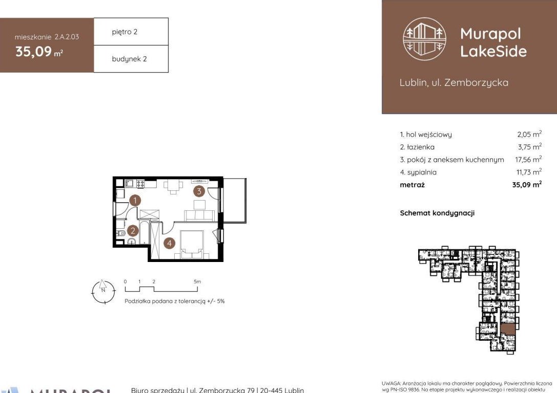 2-pokojowe mieszkanie 35m2 Bez Prowizji