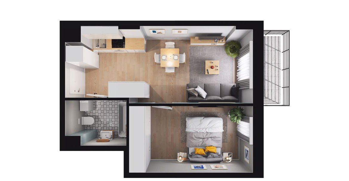 2-pokojowe mieszkanie 35m2 Bez Prowizji