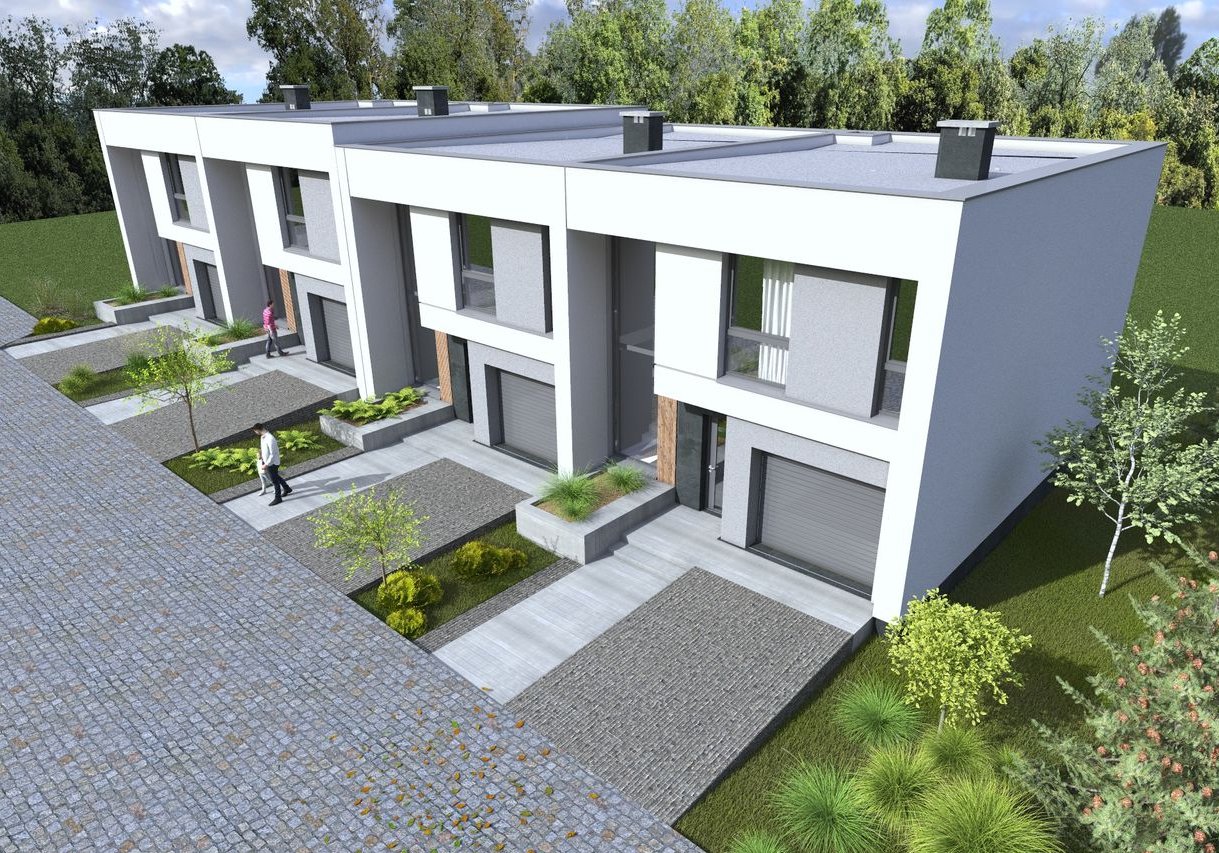 Nowoczesny dom narożny przedsprzedaż PROWIZJA 0%