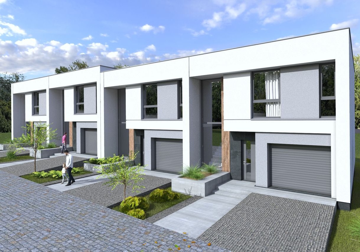 Nowoczesny dom narożny przedsprzedaż PROWIZJA 0%