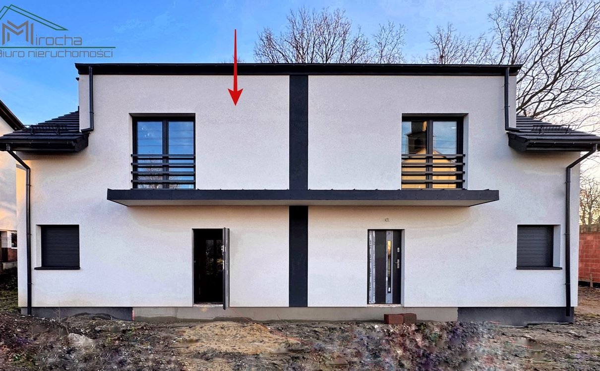 Bliźniak 104 m², stan surowy zamknięty, działka 358 m²