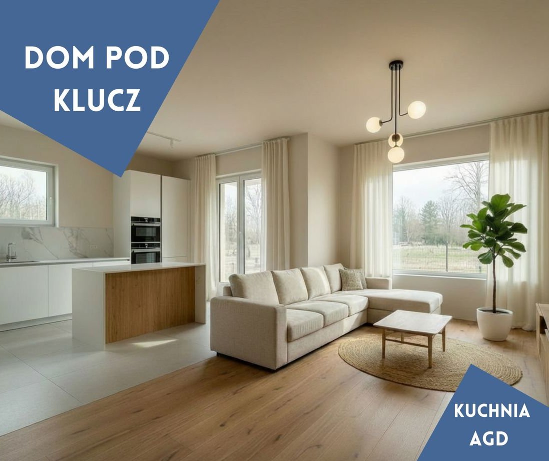 Nowy dom 138 m² pod Grodziskiem Maz. – POD KLUCZ! Kuchnia AGD!