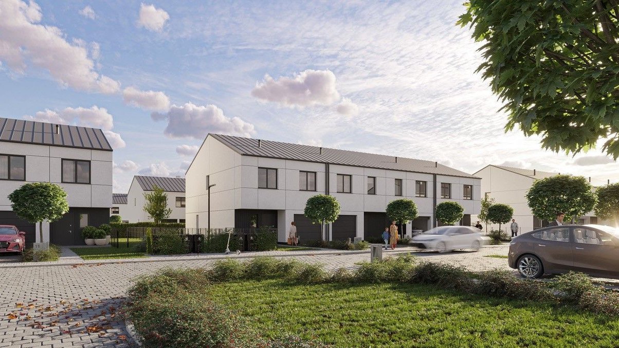 Segment skrajny 137m² + ogród 182m²