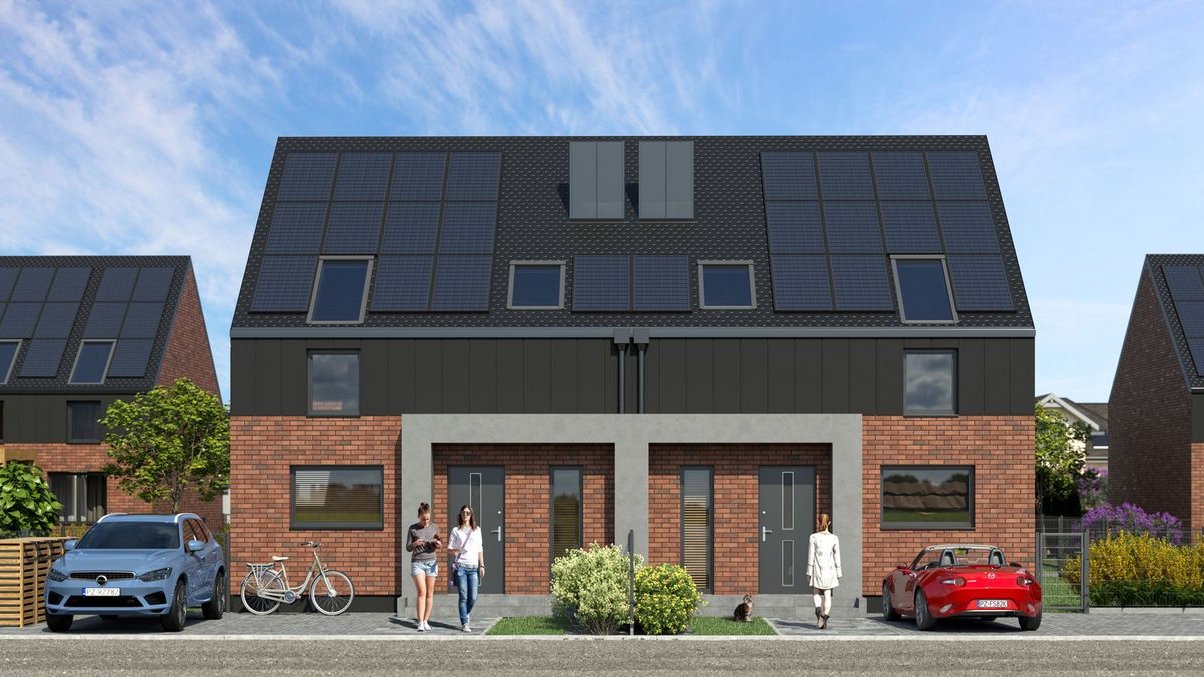 Domy w Zbrudzewie, pompa ciepła, nowoczesne budownictwo, Bazyliowa