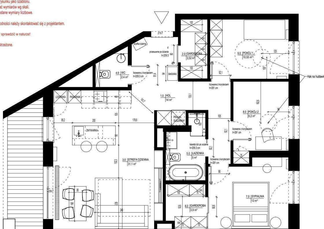 Nowoczesne 4-pokojowe mieszkanie w Mokotowie