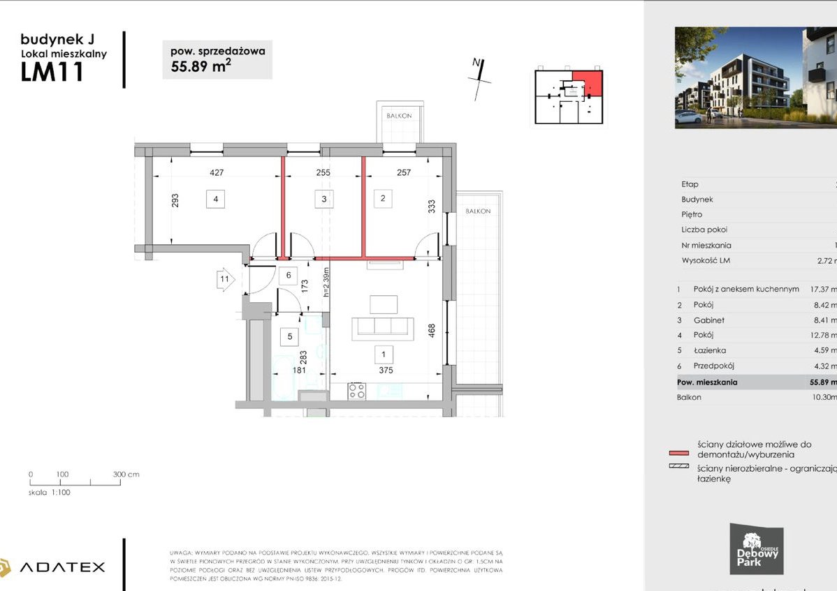 Osiedle Dębowy Park | 4POKOJE DLA RODZINY| II piętro | J11