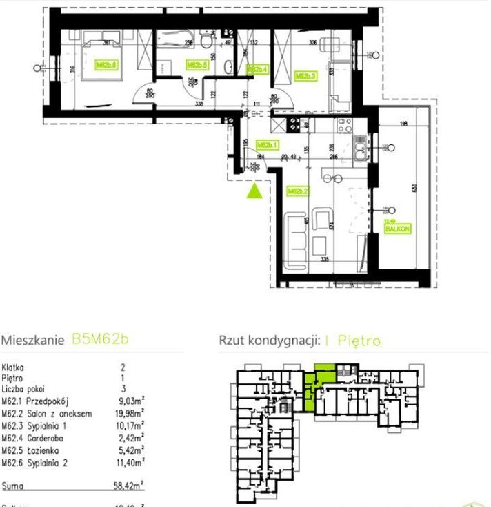 Super mieszkanie 3 pokojowe z Dużym balkonem!