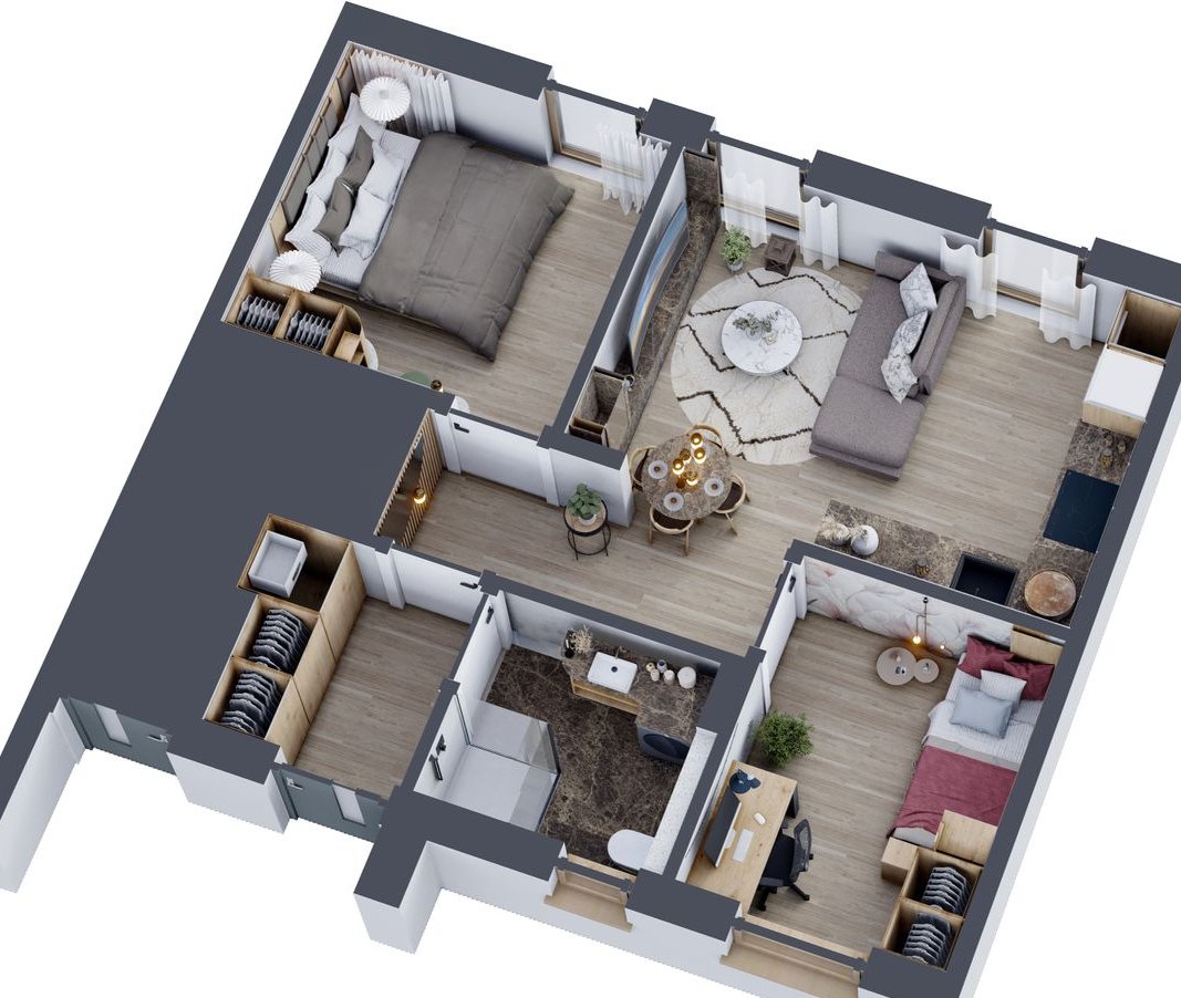 3-pokojowe mieszkanie 46m2 + ogródek