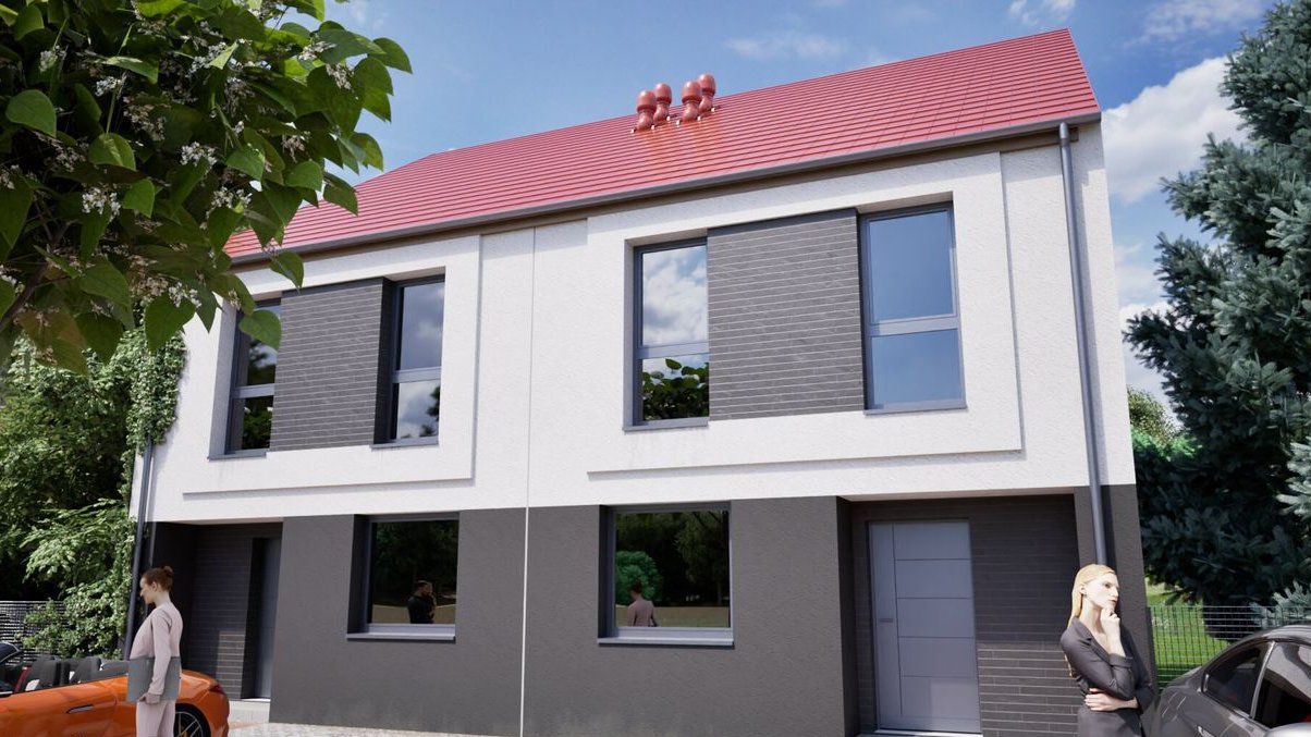 Budynki jednorodzinne w zabudowie bliźniaczej- DUŻE OGRODY