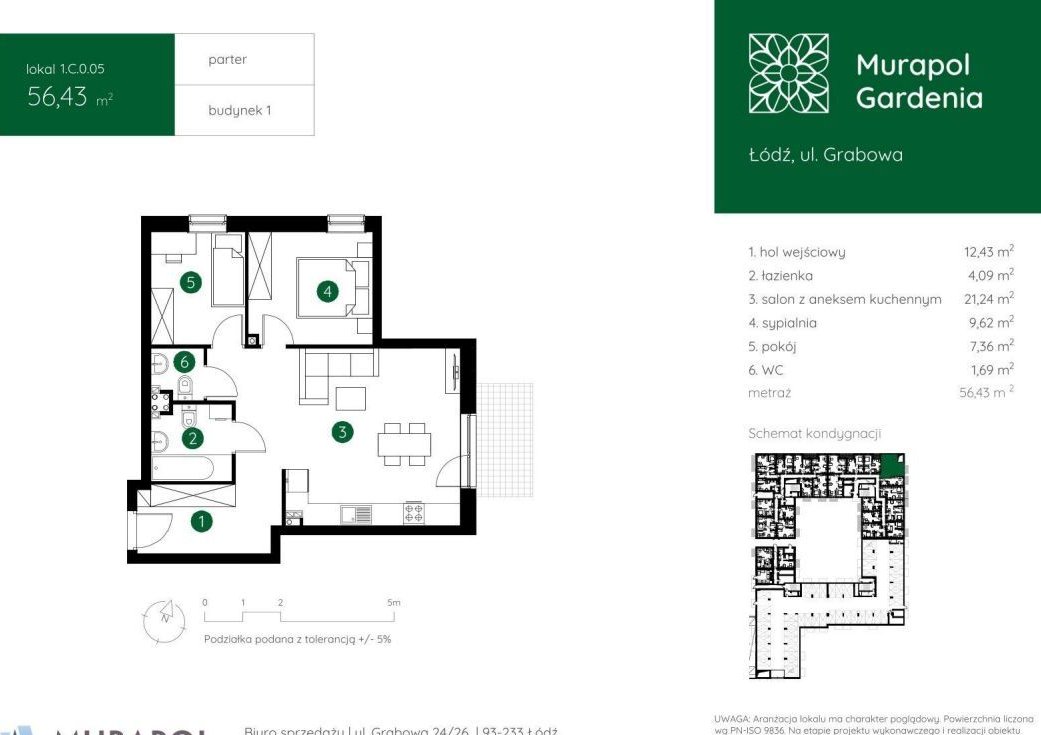 3-pokojowe mieszkanie 56m2 Bezpośrednio