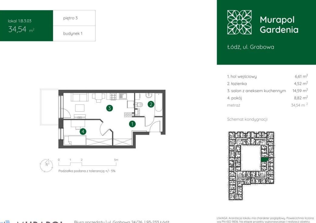 2-pokojowe mieszkanie 34m2 Bez Pośredników
