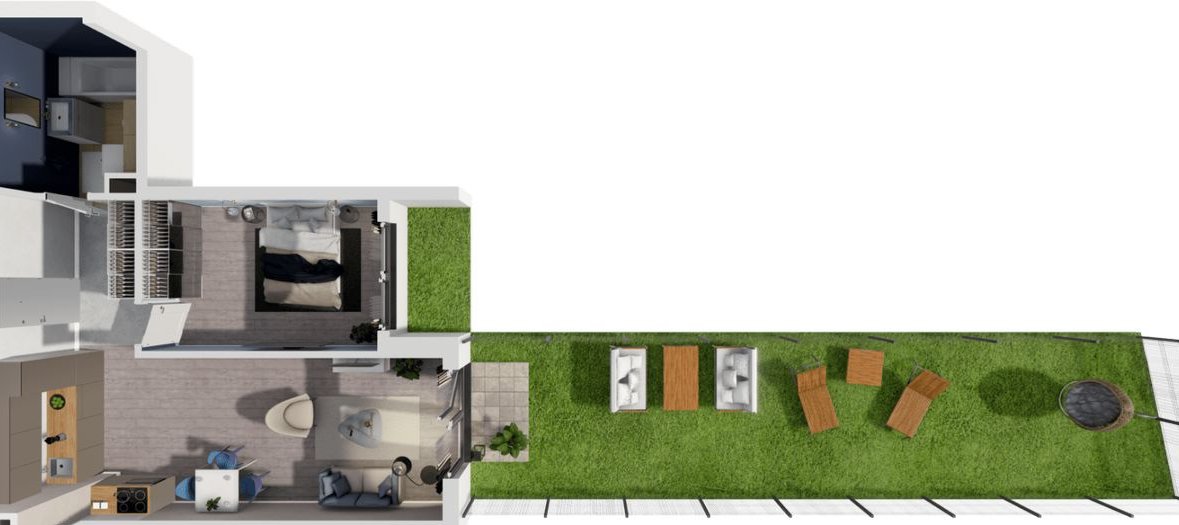 Mieszkanie z ogródkiem w kameralnej inwestycji blisko tramwaju