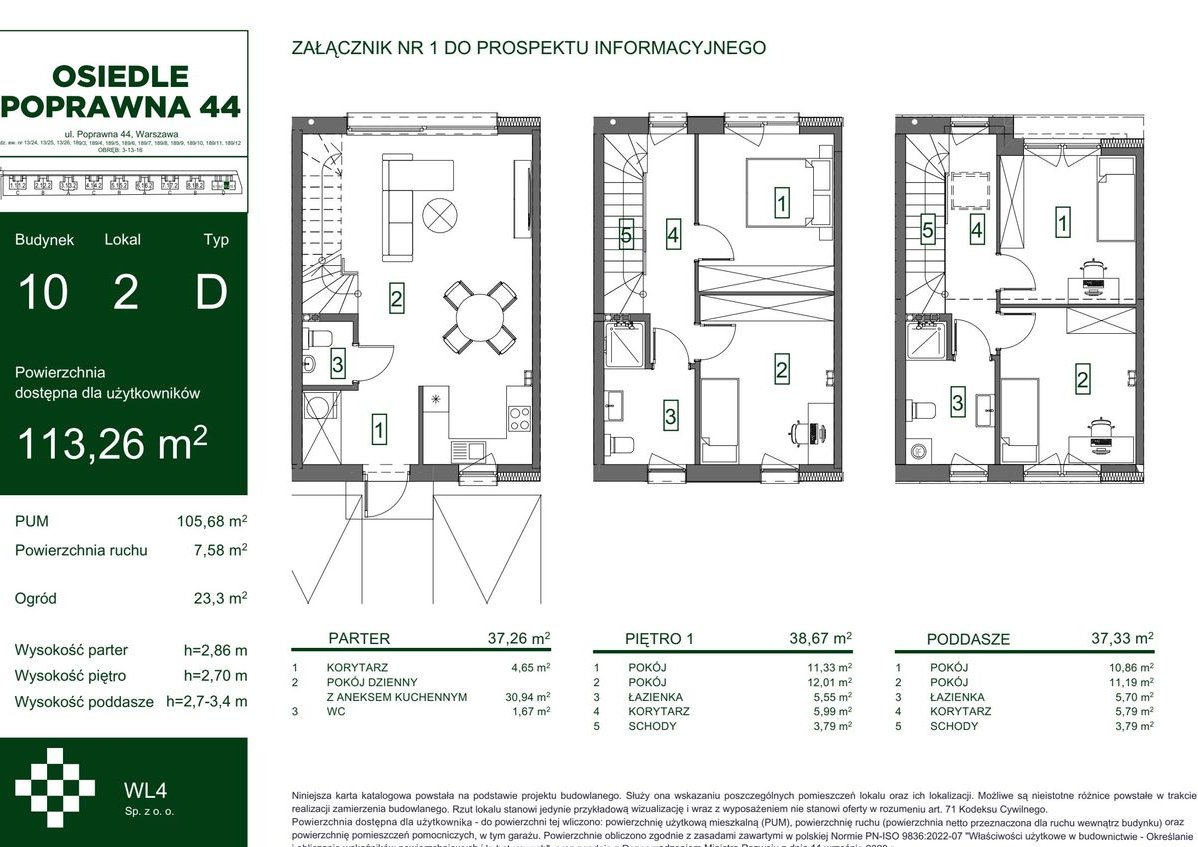 5-pokojowy dom 113m2 + ogródek Bezpośrednio