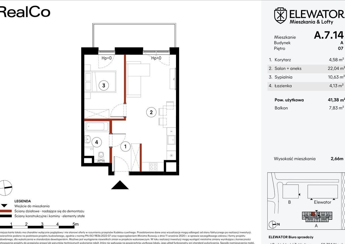 2-pokojowe mieszkanie 41m2 + balkon Bez Prowizji