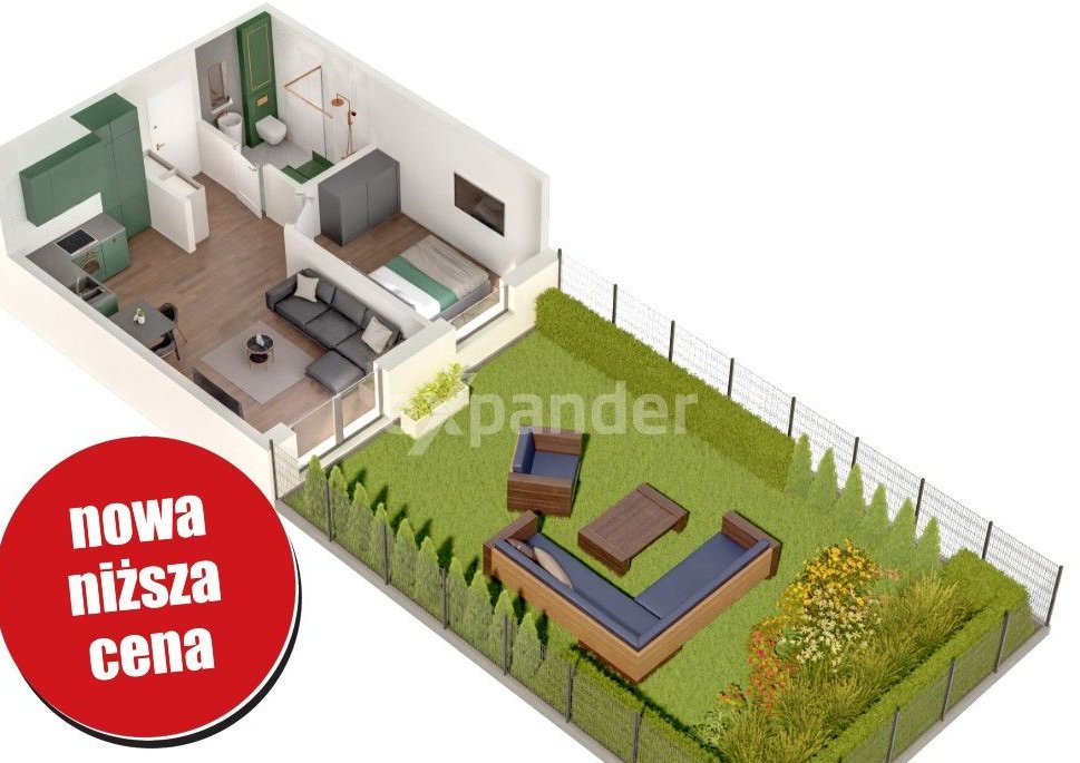 2 pokoje Ruczaj 38m2 ogród 60m2 -Mpk Promo 30tys !