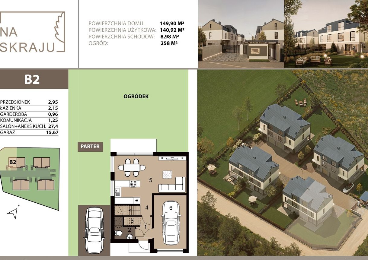 Na Skraju/B2/garaż/sąsiedztwo Podkowy Leśnej/WKD