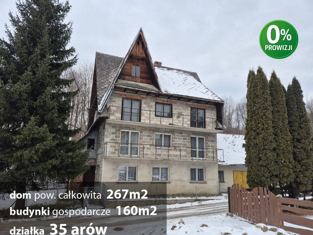 Duży dom + garaże 160 m² (stolarnia), działka 34,8 ar, Osielec