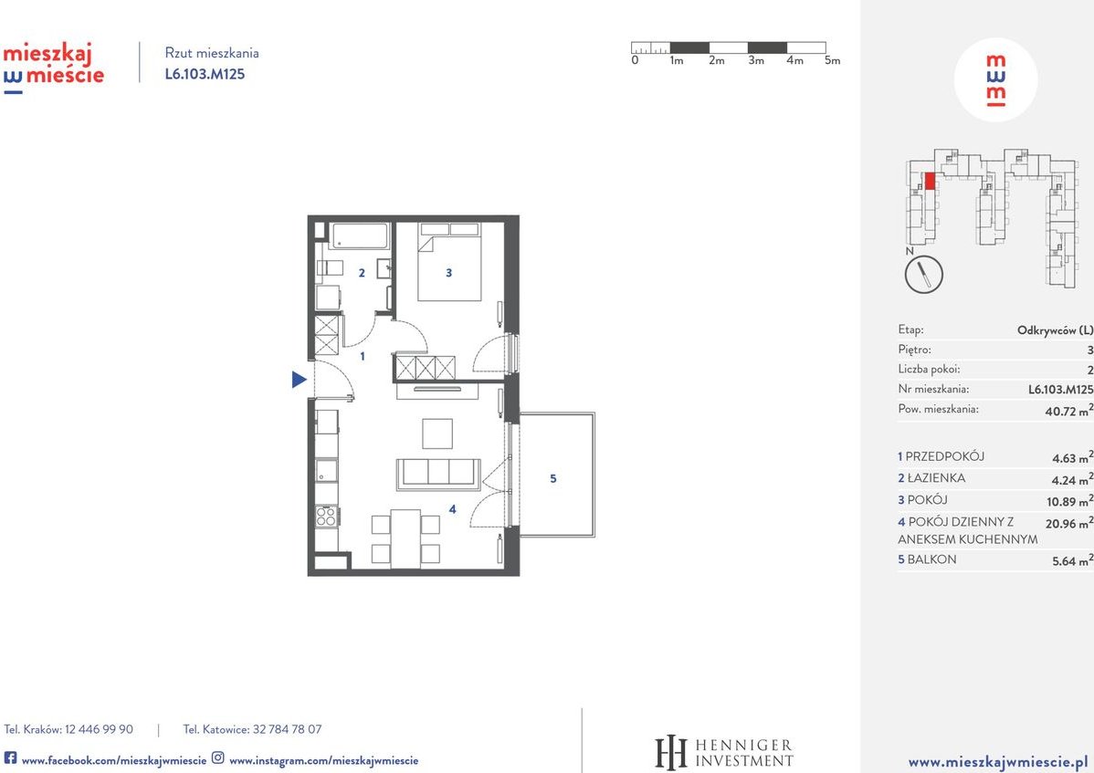 2-pokojowe mieszkanie 40m2 + balkon Bezpośrednio