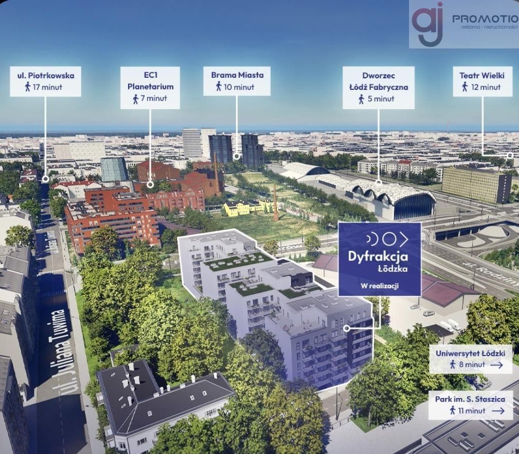 Dwupokojowe mieszkanie w samym centrum Łodzi