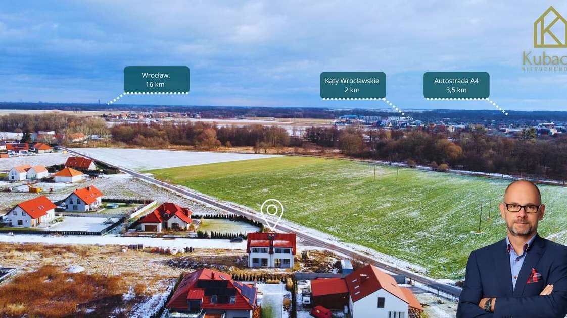 Nowy bliźniak - 2 km od Kątów Wrocławskich