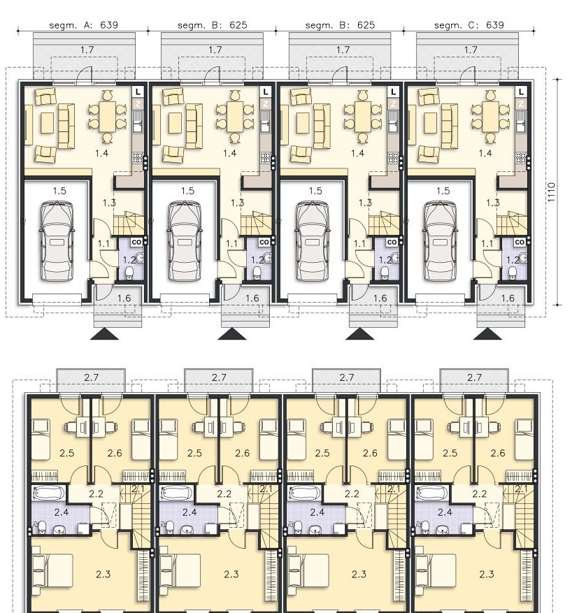 Szereg w Miękini w bezpośrednim sąsiedztwie lasu!