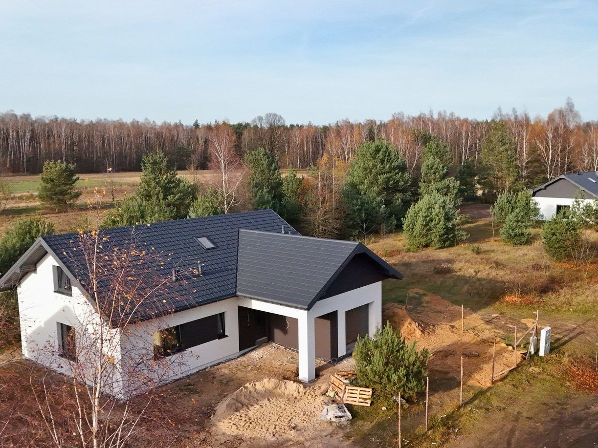 Nowoczesny dom wśród zieleni | Stan SSZ + elewacja + część instalacji