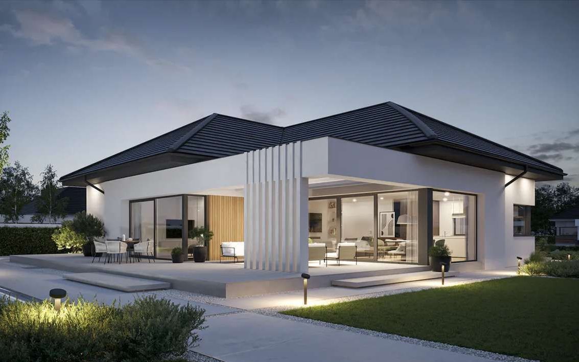 Dom parterowy nietuzinkowy projekt New House 723