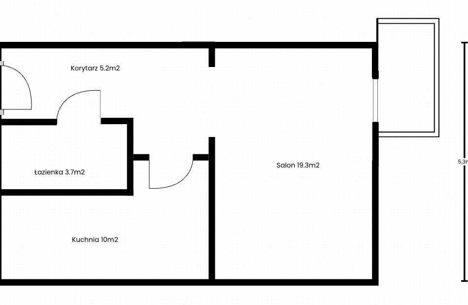 Kawalerka - 38.24 m2 - niski czynsz - do zamieszkania - sprzedam